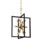 Designers Fountain Xander 60 Watt 12 Light Aged Warm Brass Pendant with Black Cage Shade 92850-AWB - alternate 1